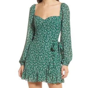 New! Reformation Cammi Long Sleeve Minidress